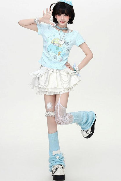 Dreamy-Cute Marine Candy Top