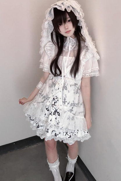 Robe camisole en verre d'ange d'hiver + haut + extérieur