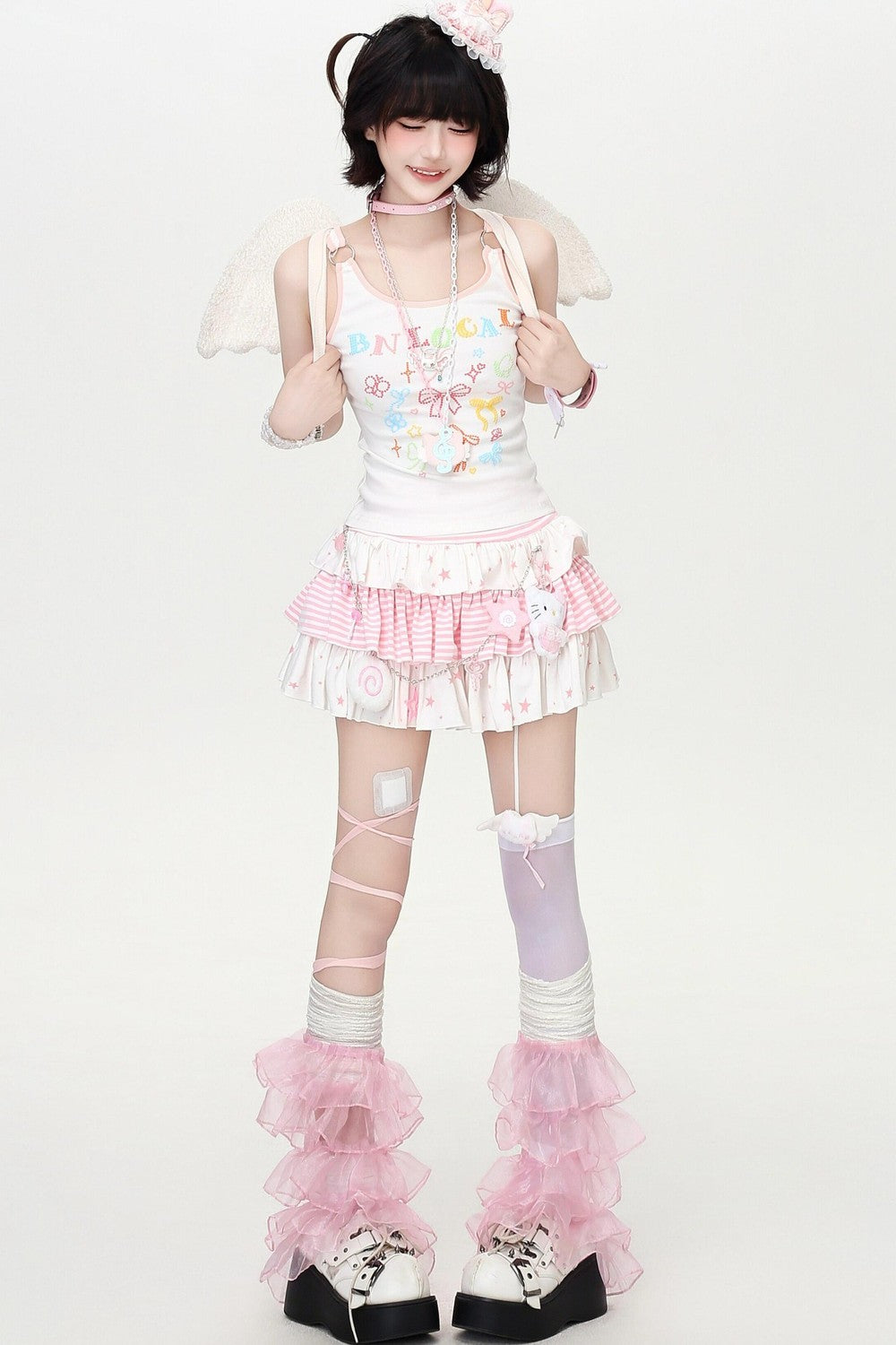 Candy Star Ruffle Skirt + Vest