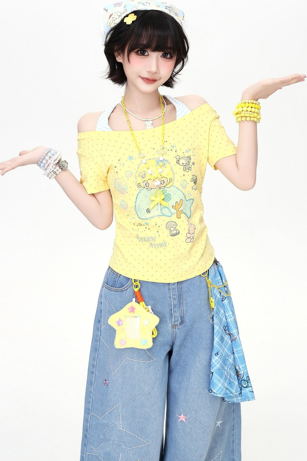 Dreamy-Cute Marine Candy Top