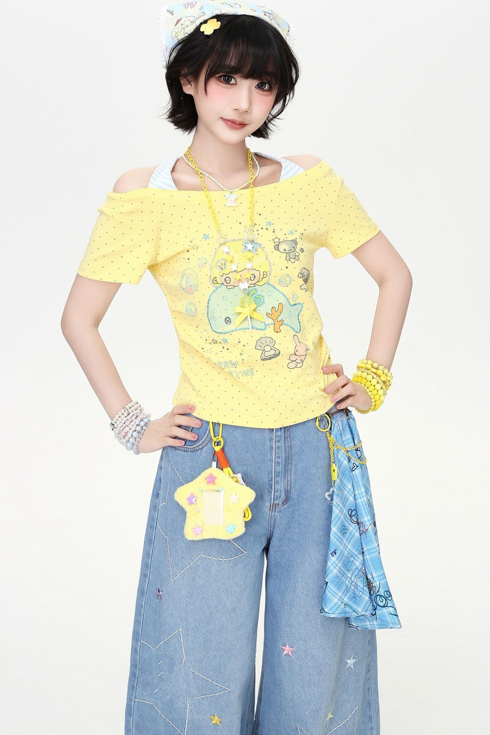 Dreamy-Cute Marine Candy Top