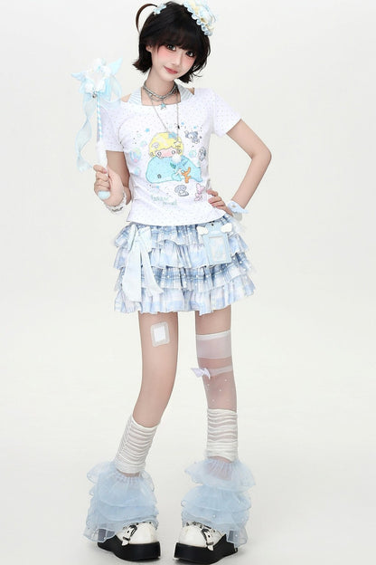 Dreamy-Cute Marine Candy Top