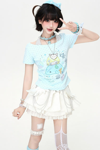 Dreamy-Cute Marine Candy Top
