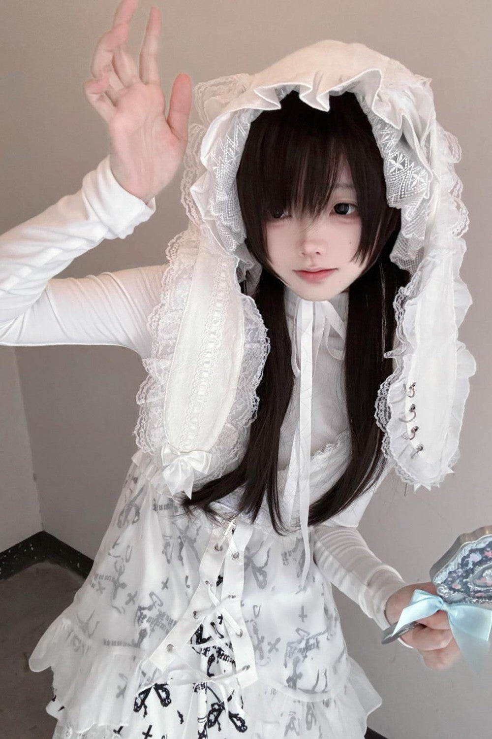 Robe camisole en verre d'ange d'hiver + haut + extérieur