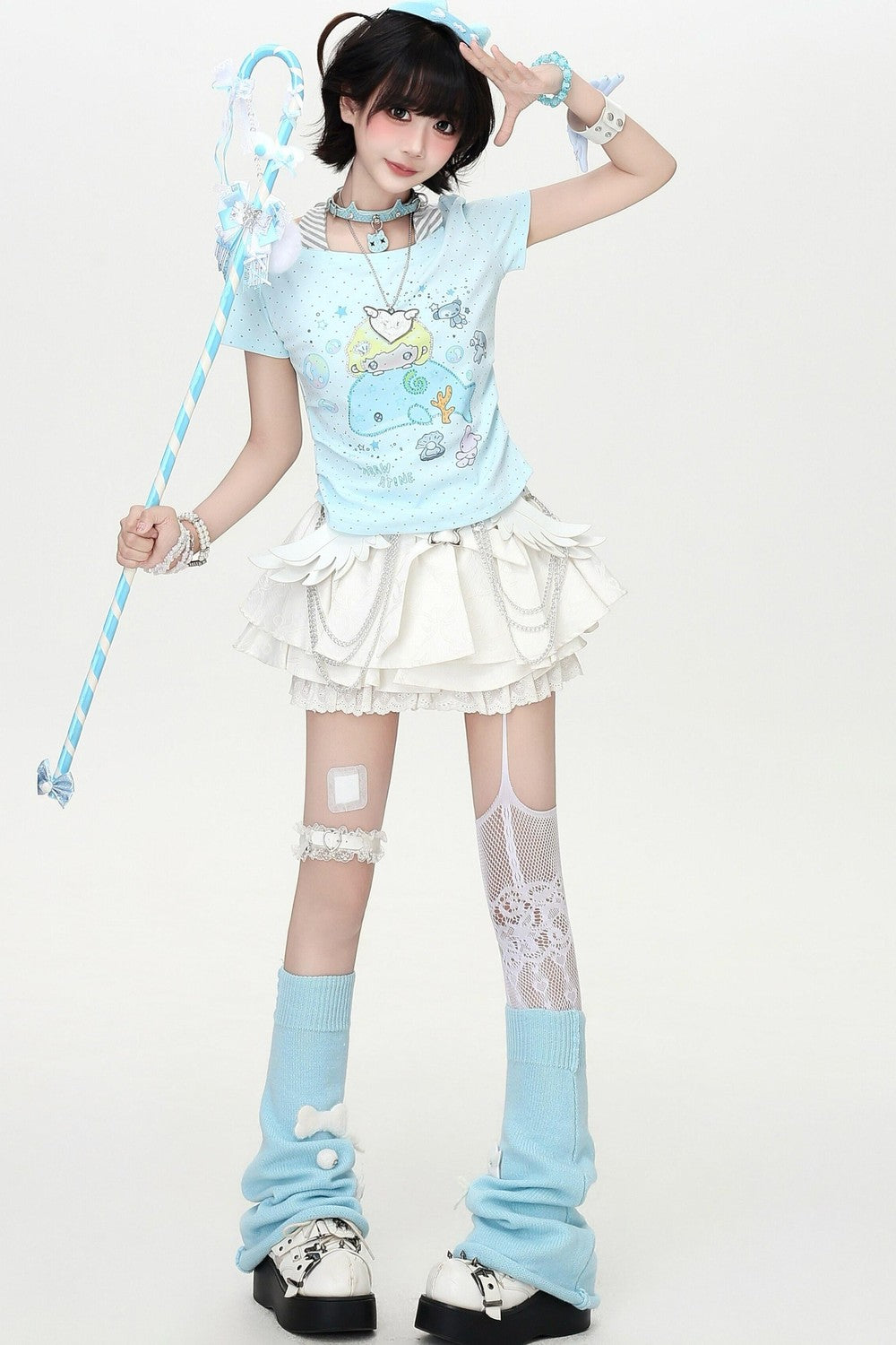 Dreamy-Cute Marine Candy Top