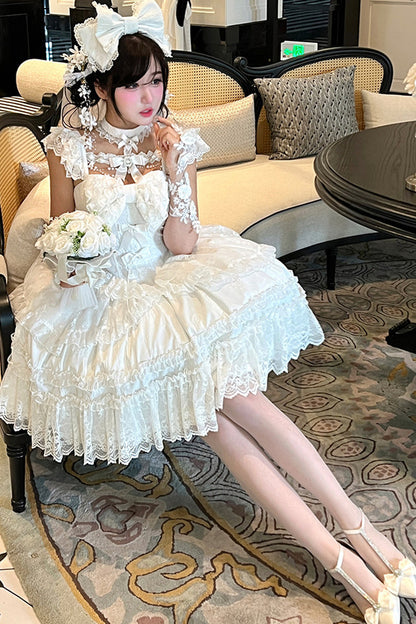 Black & White Angel Bridal Dress