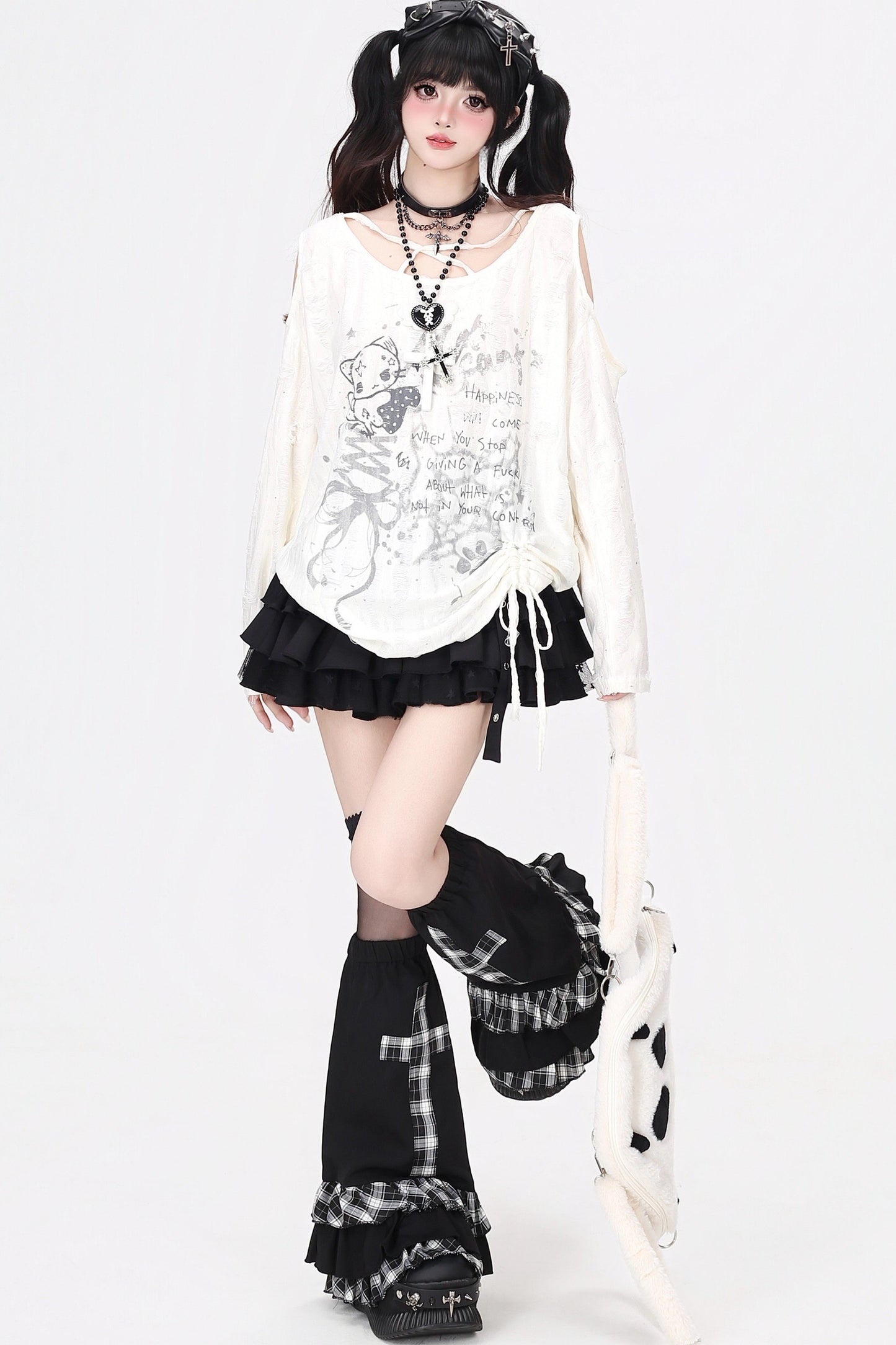 Decadent Graphic Off-Shoulder Top