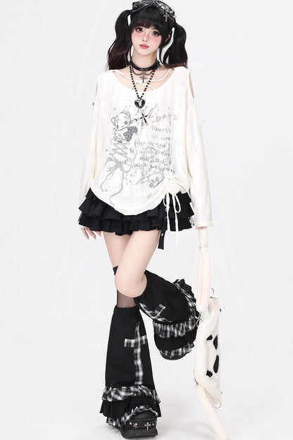 Decadent Graphic Off-Shoulder Top