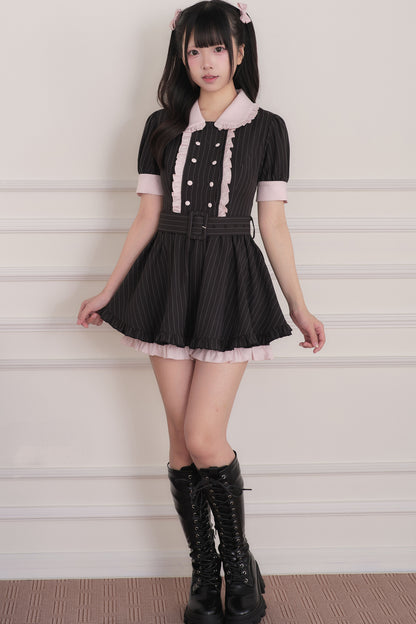 Ryousangata-Idolkleid mit Doppelschleife + kurze Hose