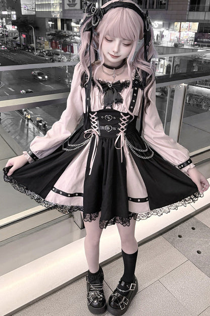 Heart Lock Long Sleeve Dress