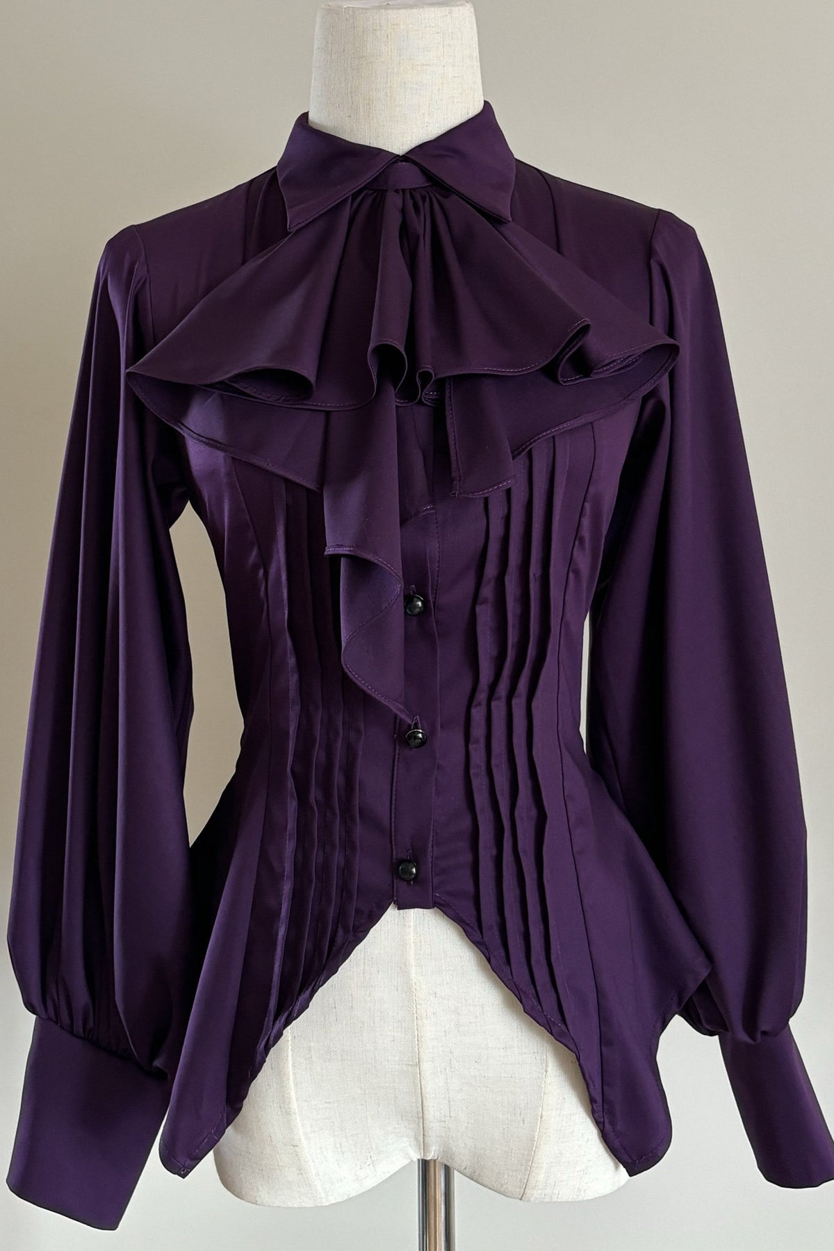Gothic Ruffle Collar Long-Sleeved Shirt