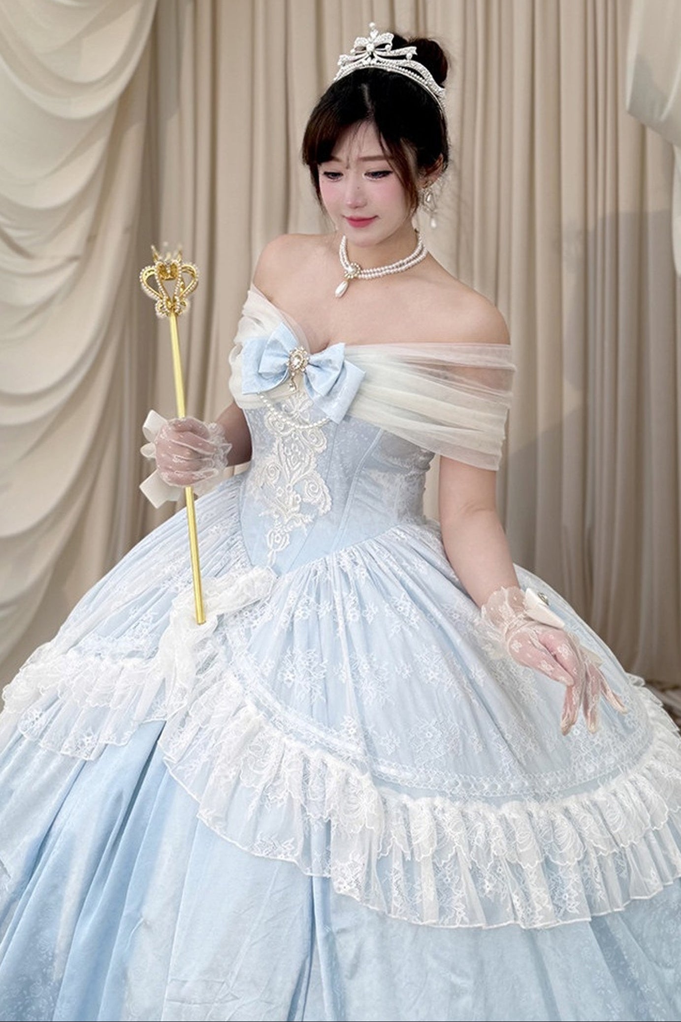 ブループリンセスロリータドレスセット