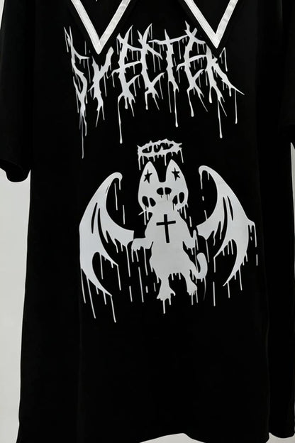 Teufelsgeist-Matrosenkragen-T-Shirt