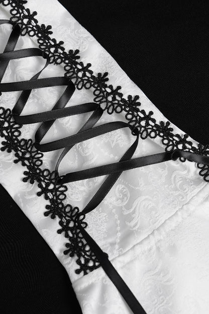 Chemise gothique à laçage et manches princesse