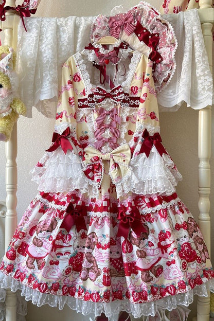 Berry Rabbit Bear Long Sleeve Dress
