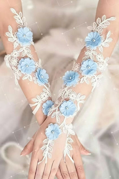 Floral Lace Fingerless Gloves
