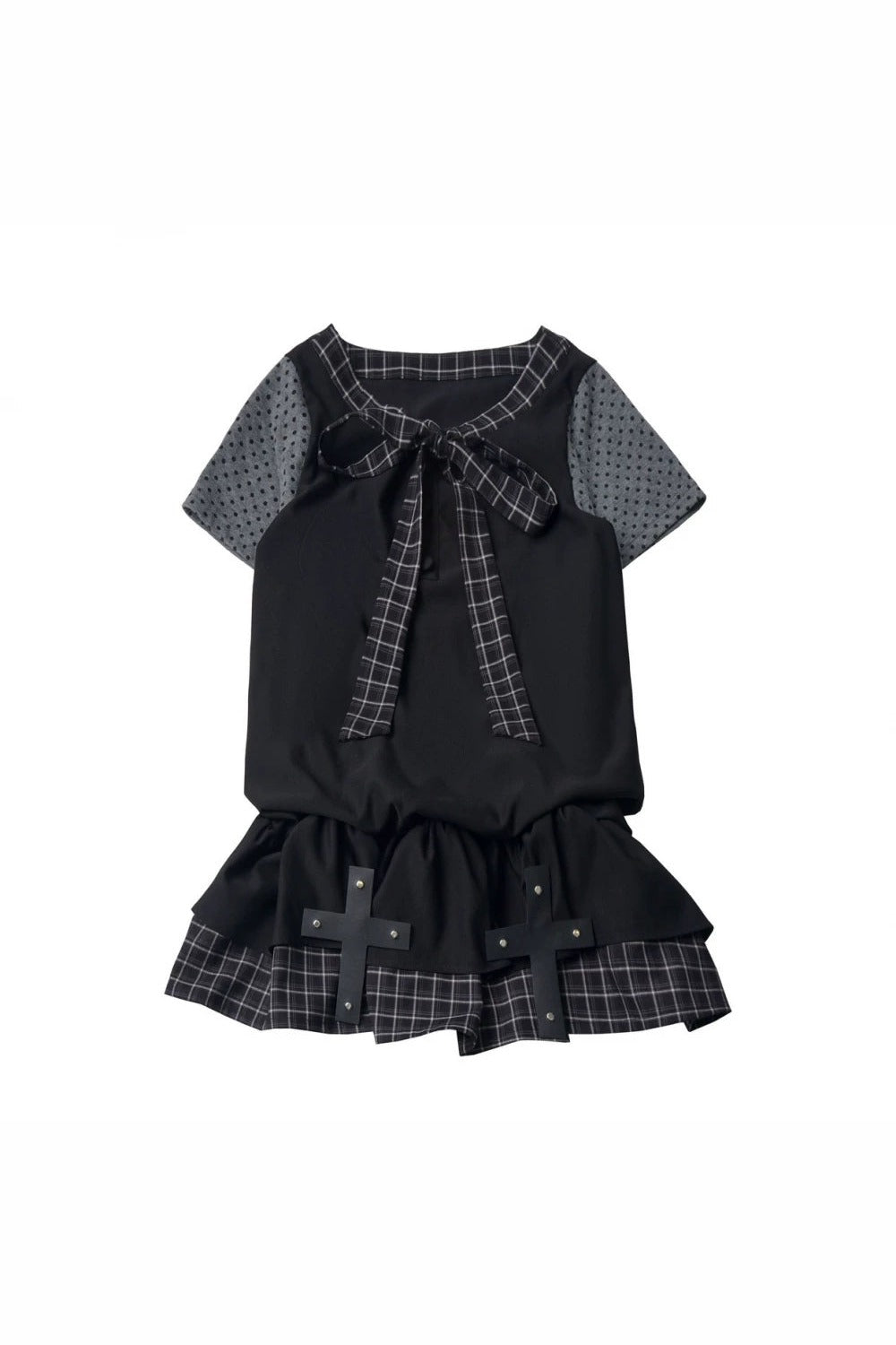 Robe à Carreaux Croisés + Haut + Jupe
