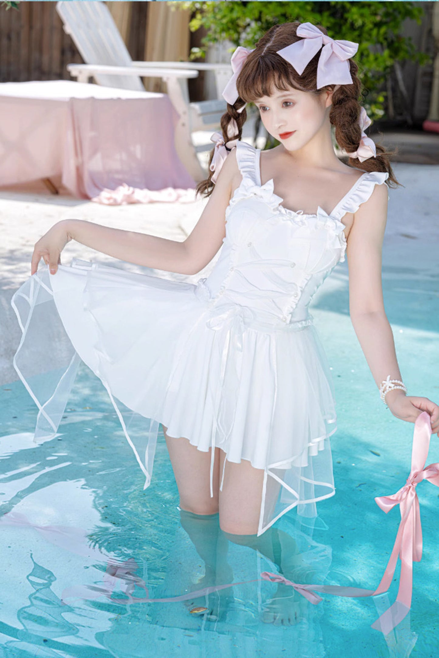 Sweet Romantic Skirted One-Piece Swimsuit