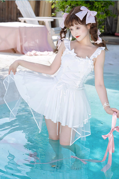 Sweet Romantic Skirted One-Piece Swimsuit