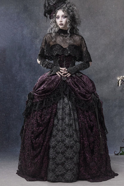 Gothic Black Lace Cape