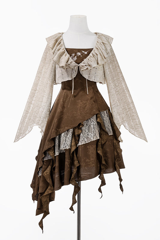 Dune Traveler Asymmetric Retro Dress Set