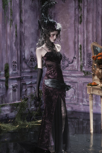 Robe sirène gothique en velours