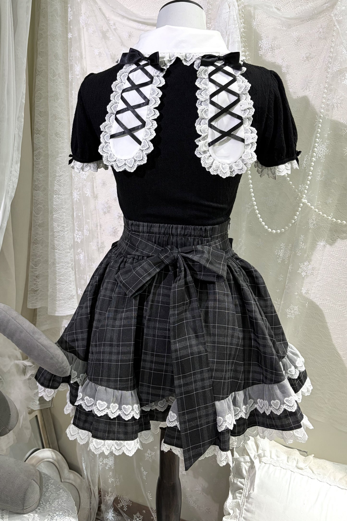 Bunny Ear Gothic Maid Jirai Kei Set