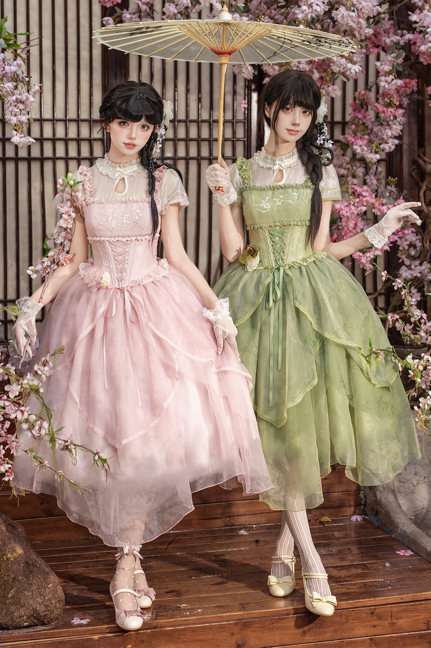 Robe de princesse chinoise romantique + accessoires