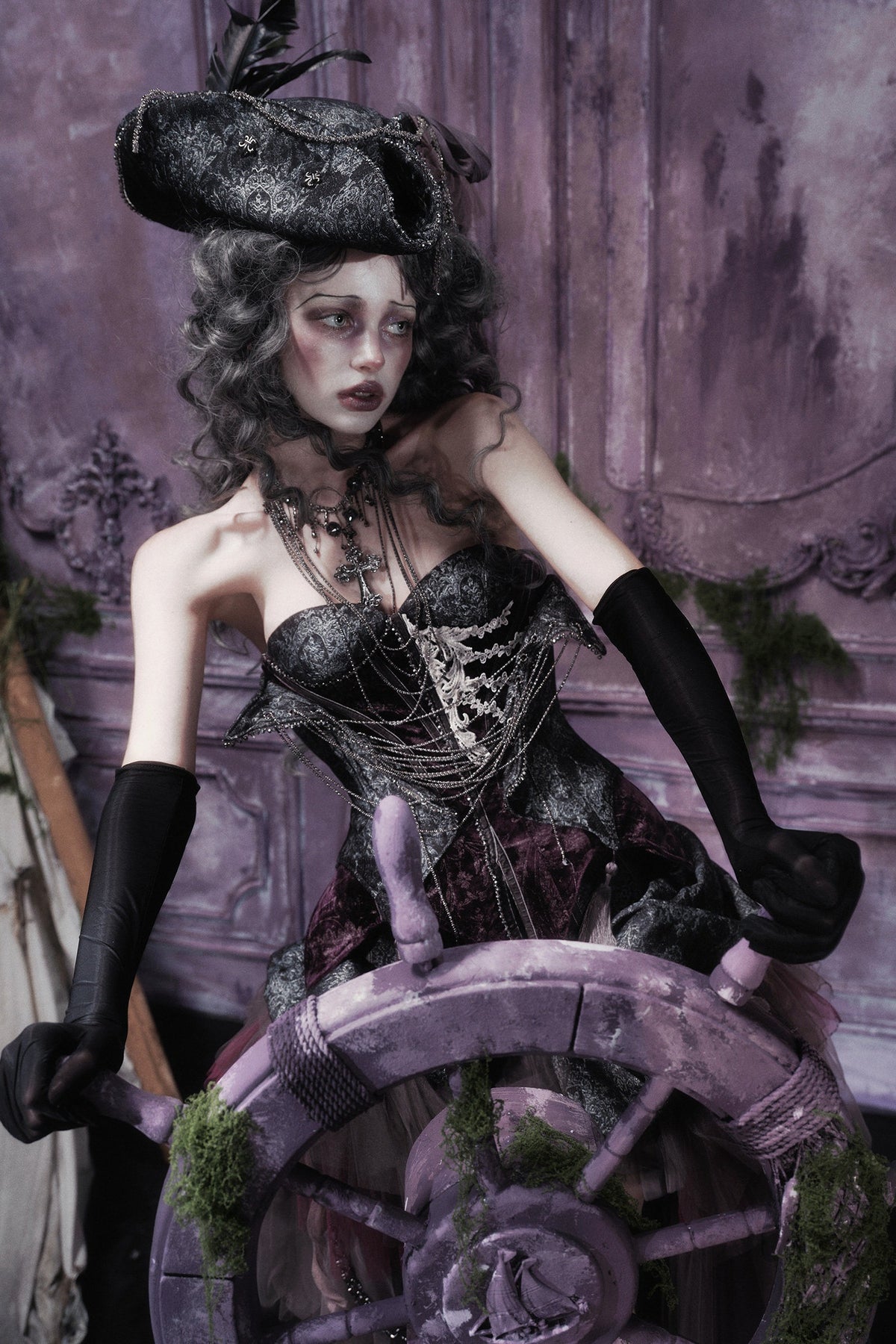 Gothic Purple Corset Dress
