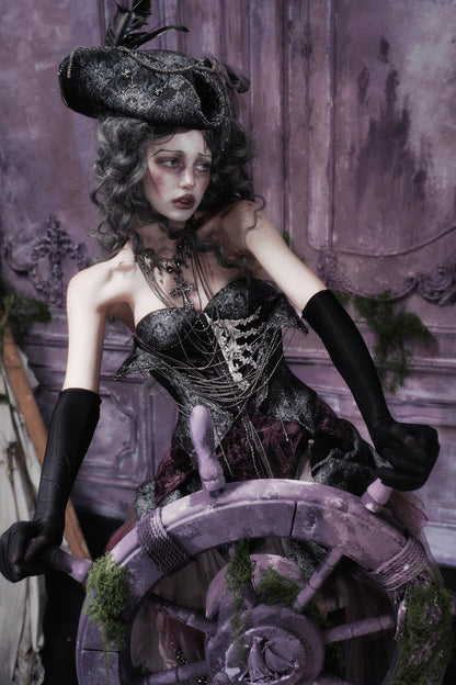 Gothic Purple Corset Dress