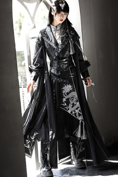 Dragon Improved Hanfu Top and Pants Set