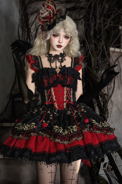 Süßes cooles Lolita-Kleid im Gothic-Stil