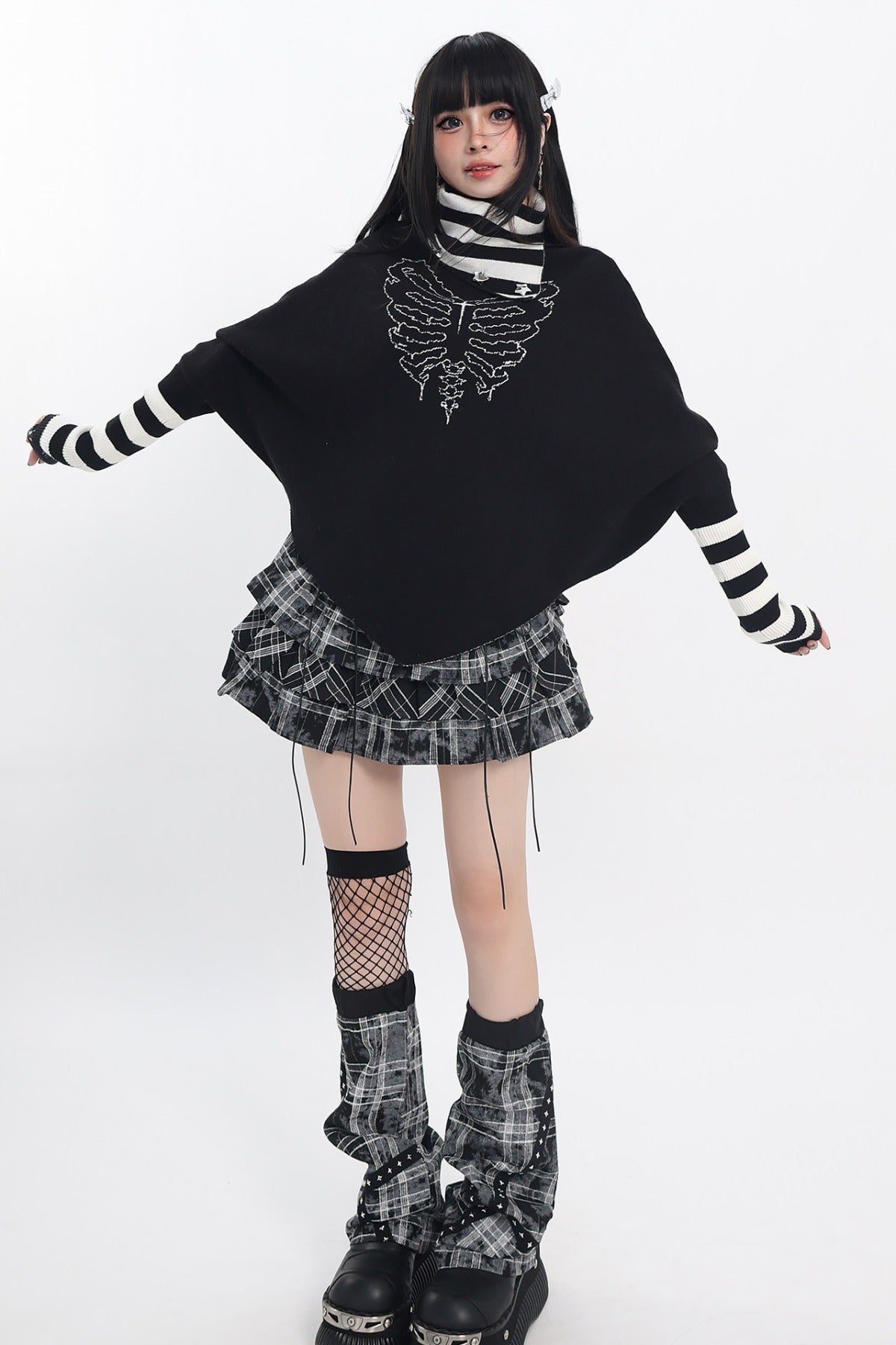 Dark Striped Turtleneck Knitwear