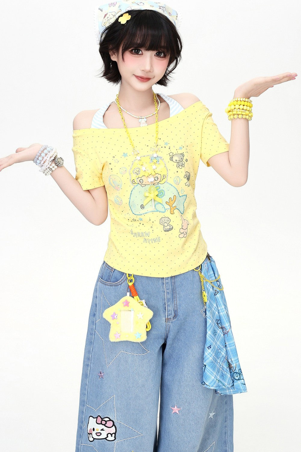 Dreamy-Cute Marine Candy Top
