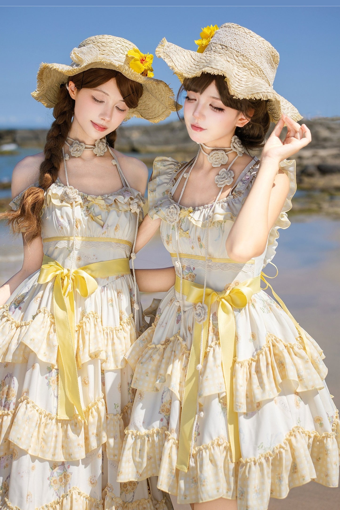 Sunflower Garden Ruffle Dress Set