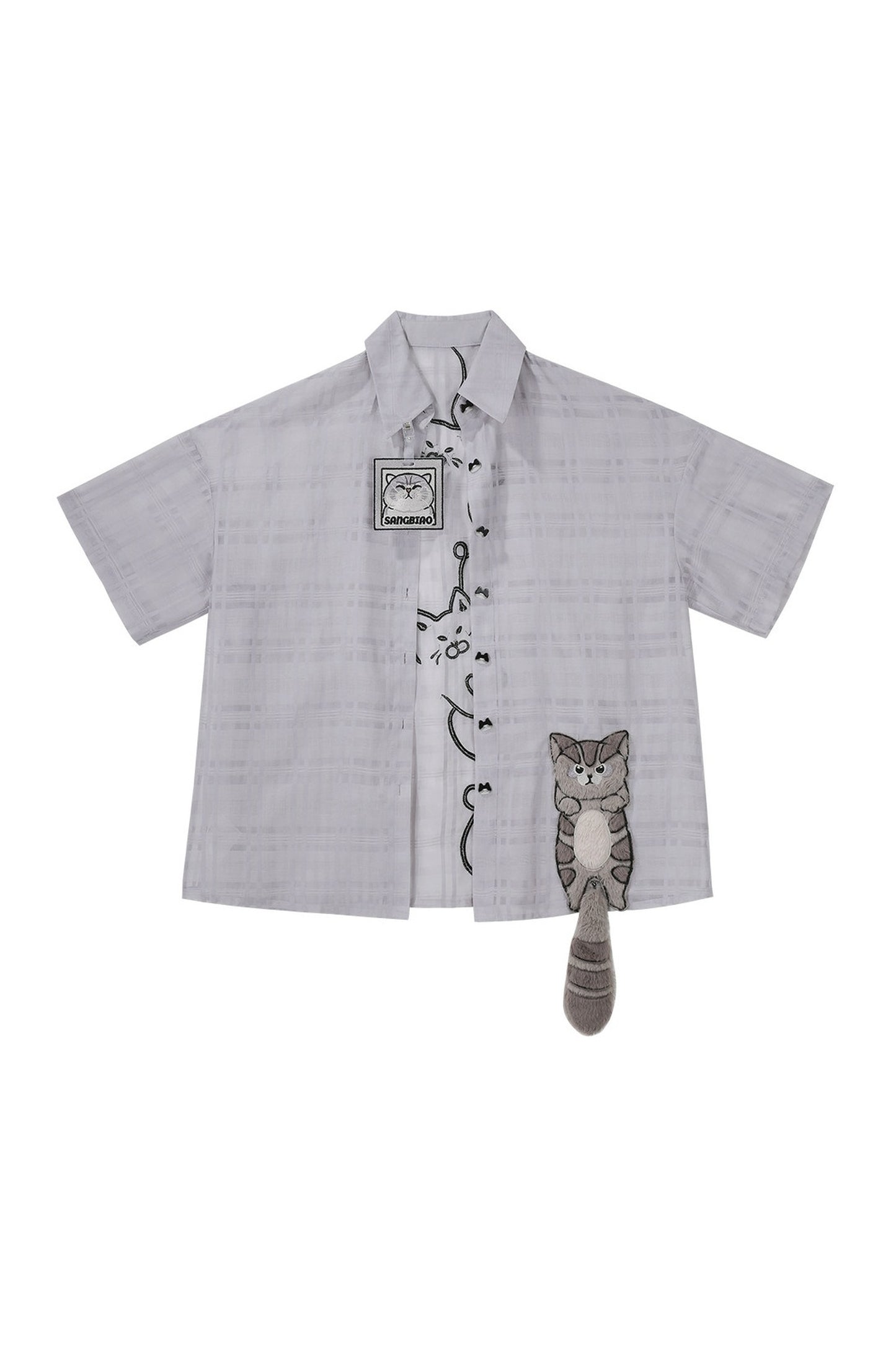 Kitten Check School Top and Skirt Set-Up