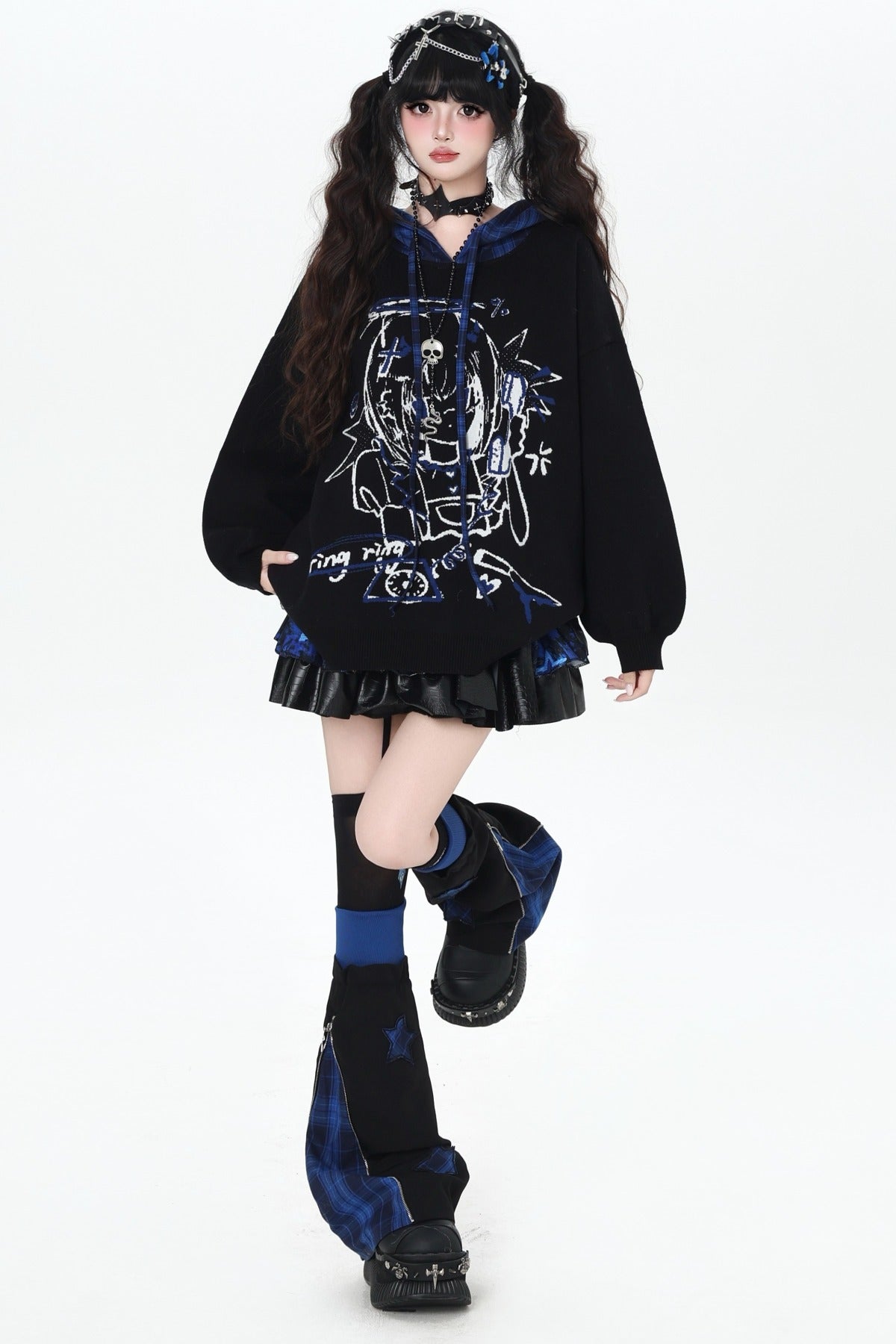 Punk-Puppen-Oversize-Hoodie
