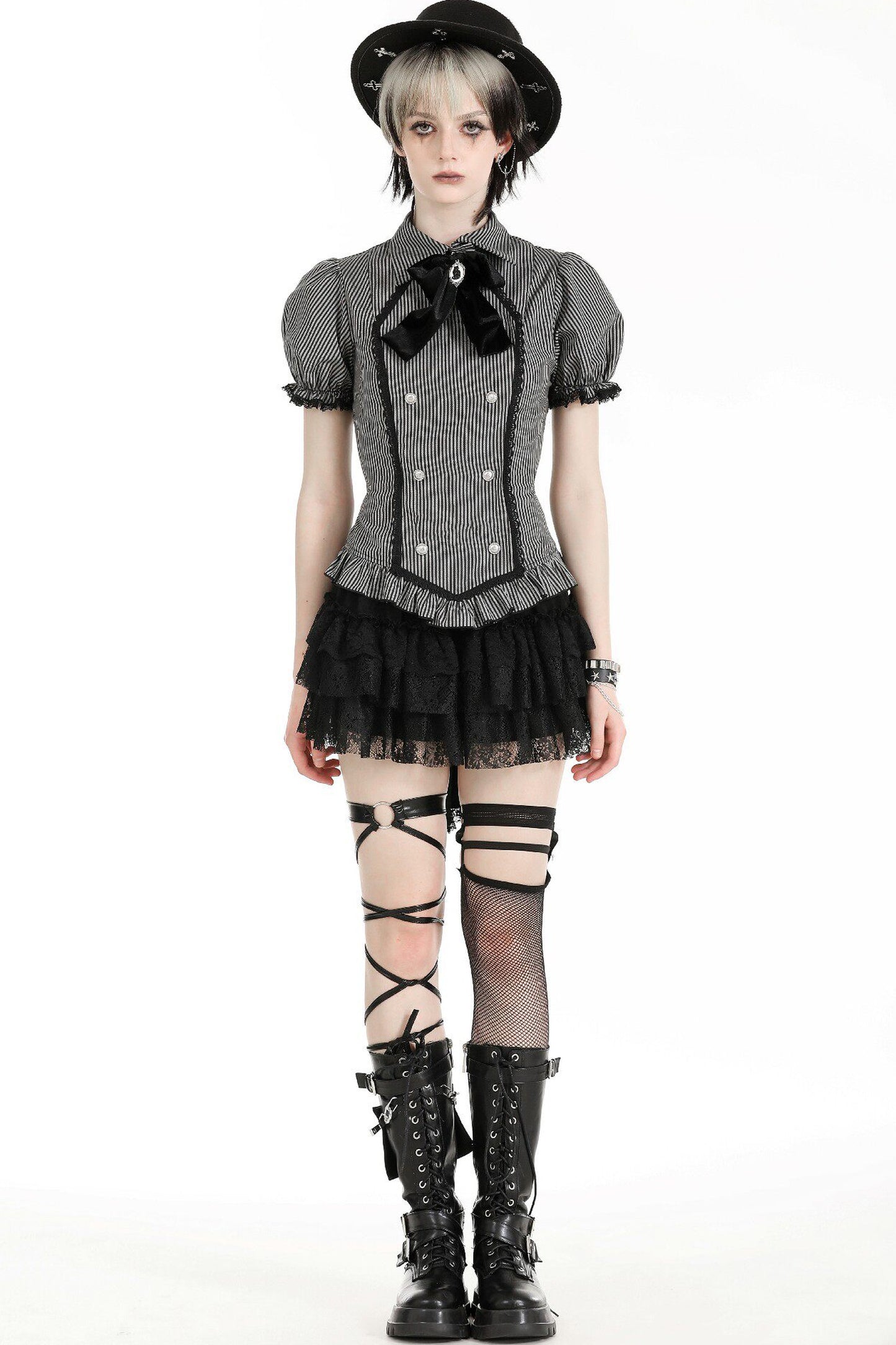Gothic Lady Puff Sleeve Top