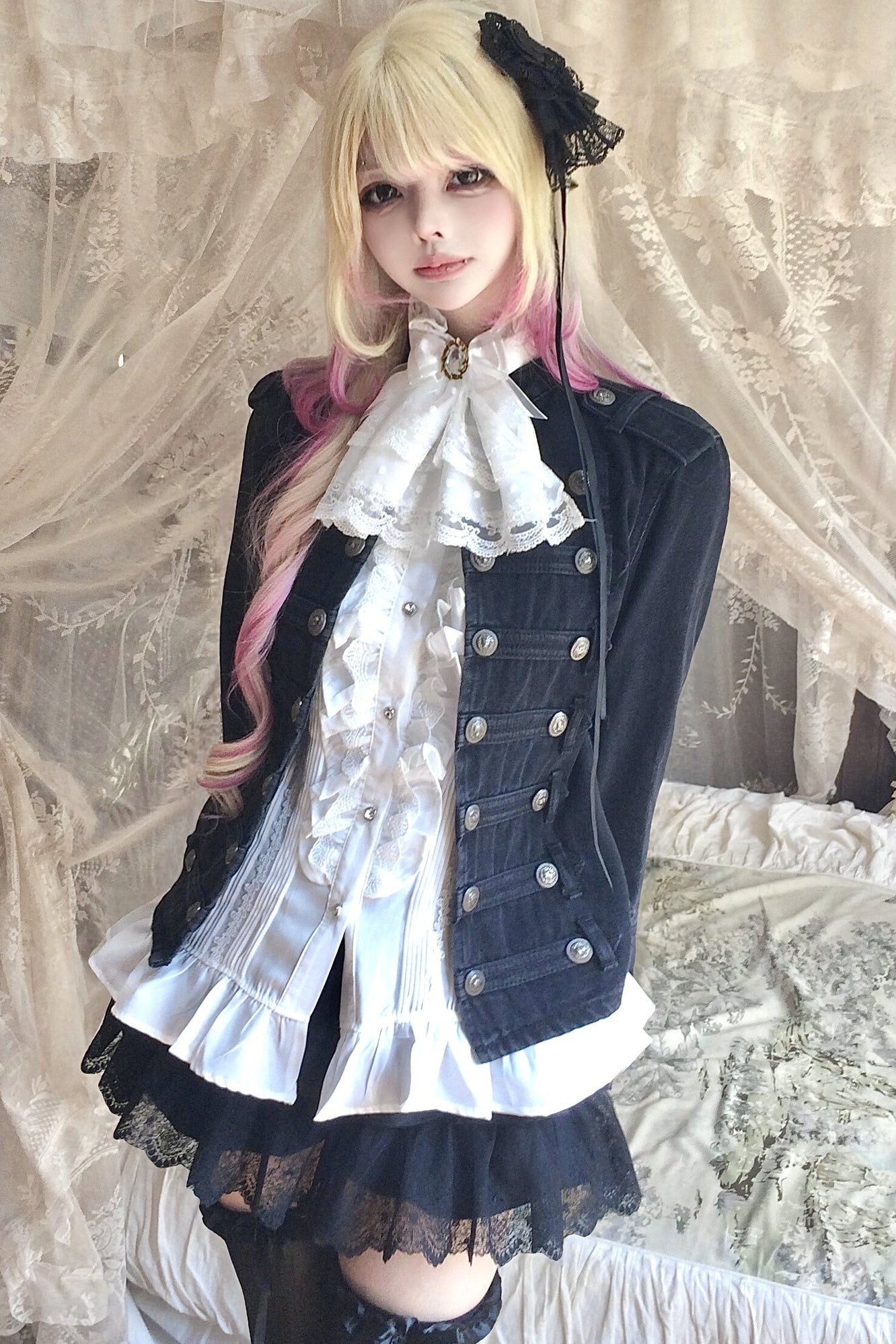 Veste gothique légère à double boutonnage