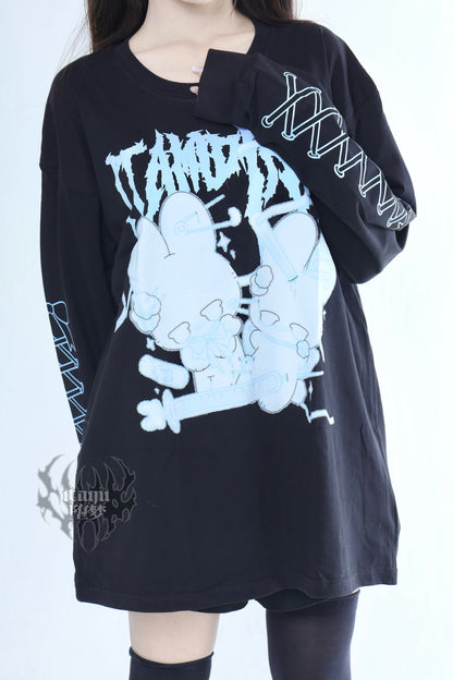 病みかわナースプリントロングTシャツ