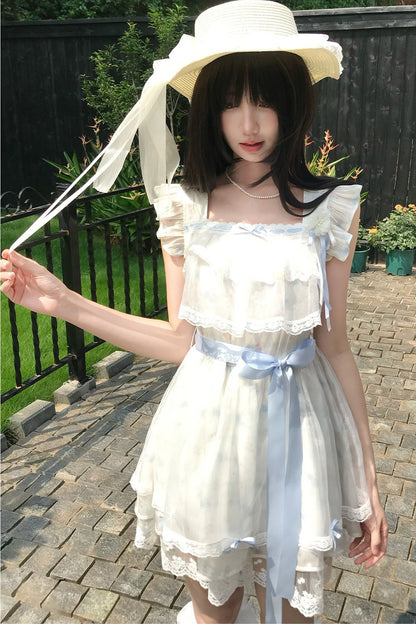 Milchblaues Engel-Lolita-Kleid