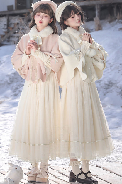 Fluffy Bow Cape and Skirt Set-Up