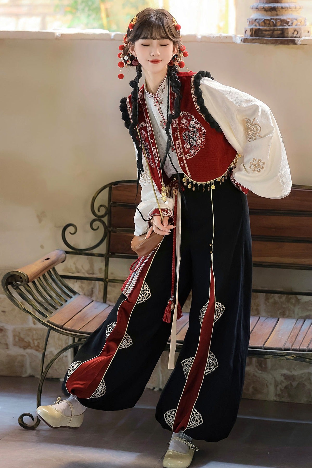 Ethnic Vest and Pants Set-Up