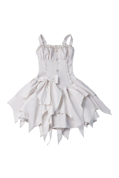Butterfly Island ensemble robe en dentelle irrégulière avec haut à épaules dénudées