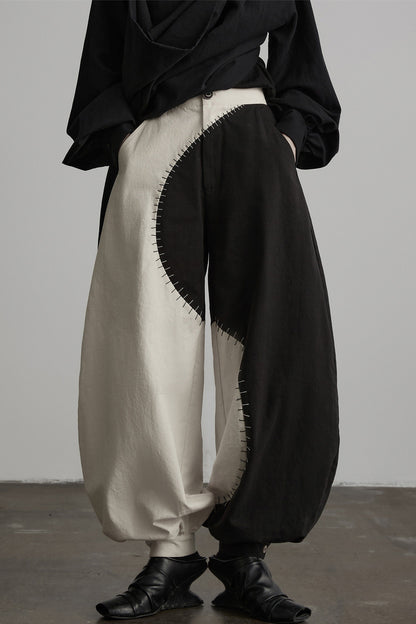 Black White Tai Chi Lantern Pants