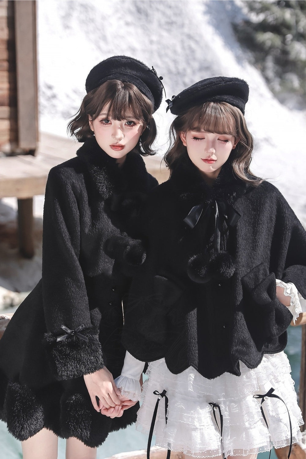Fluffy Bow Cape and Skirt Set-Up
