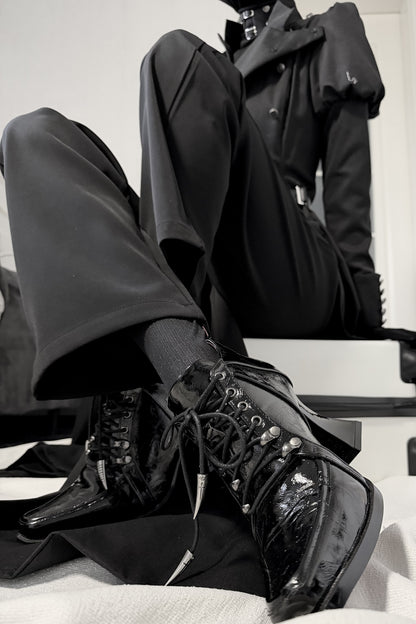 Bottines gothiques vampire à talon verre à vin