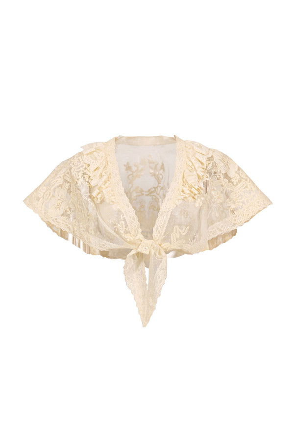 Cream Beige Lace Shawl