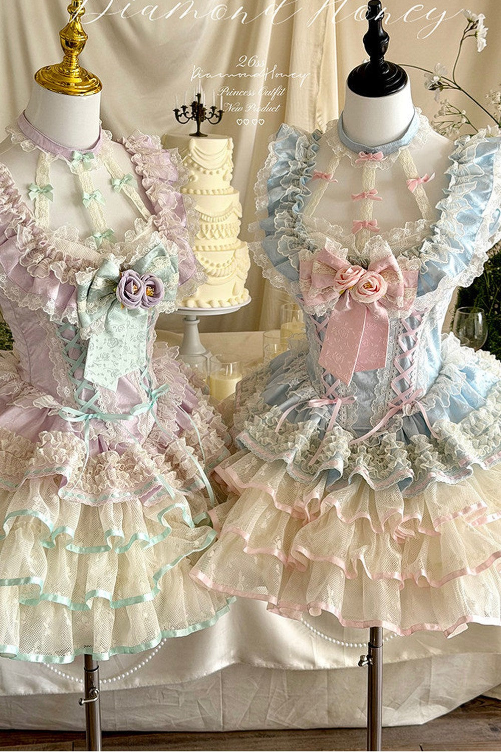 [Pre-order] Rose Ribbon Fairy Princess Dress + Accessories