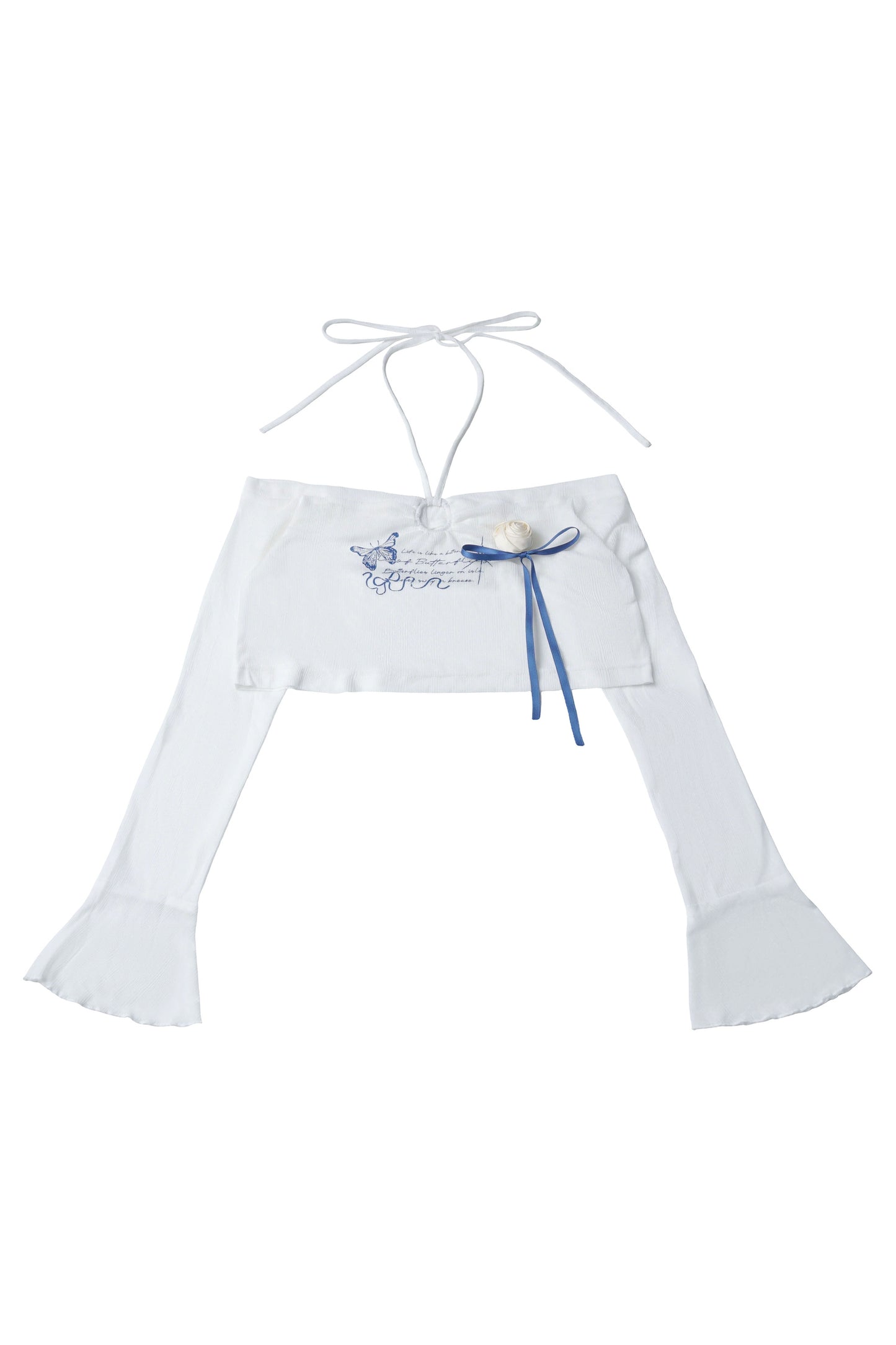 Butterfly Island ensemble robe en dentelle irrégulière avec haut à épaules dénudées